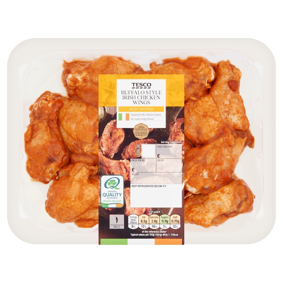 Tesco Buffalo Style Irish Chicken Wings 500G