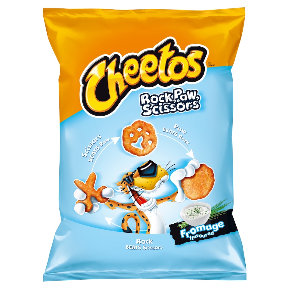 Cheetos Rock, Paw, Scissors Fromage Flavoured Corn Snacks 85 g