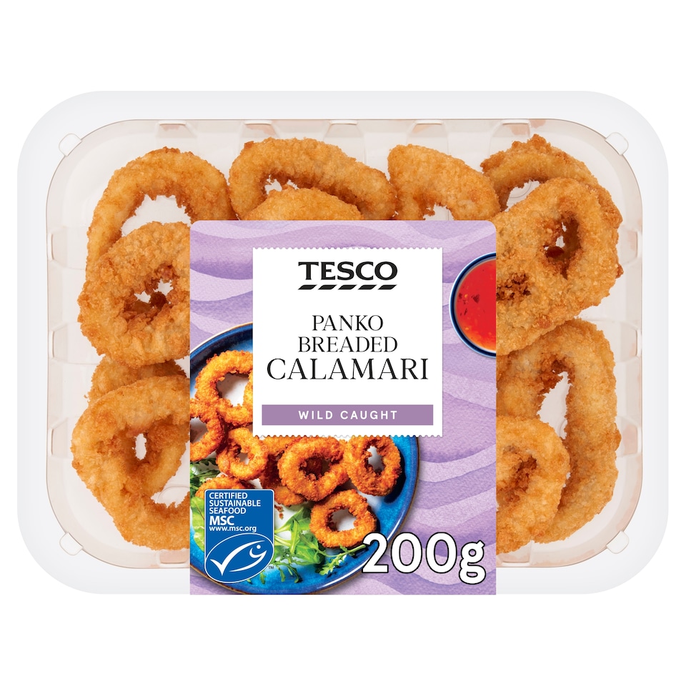 Tesco Panko Breaded Calamari 200G
