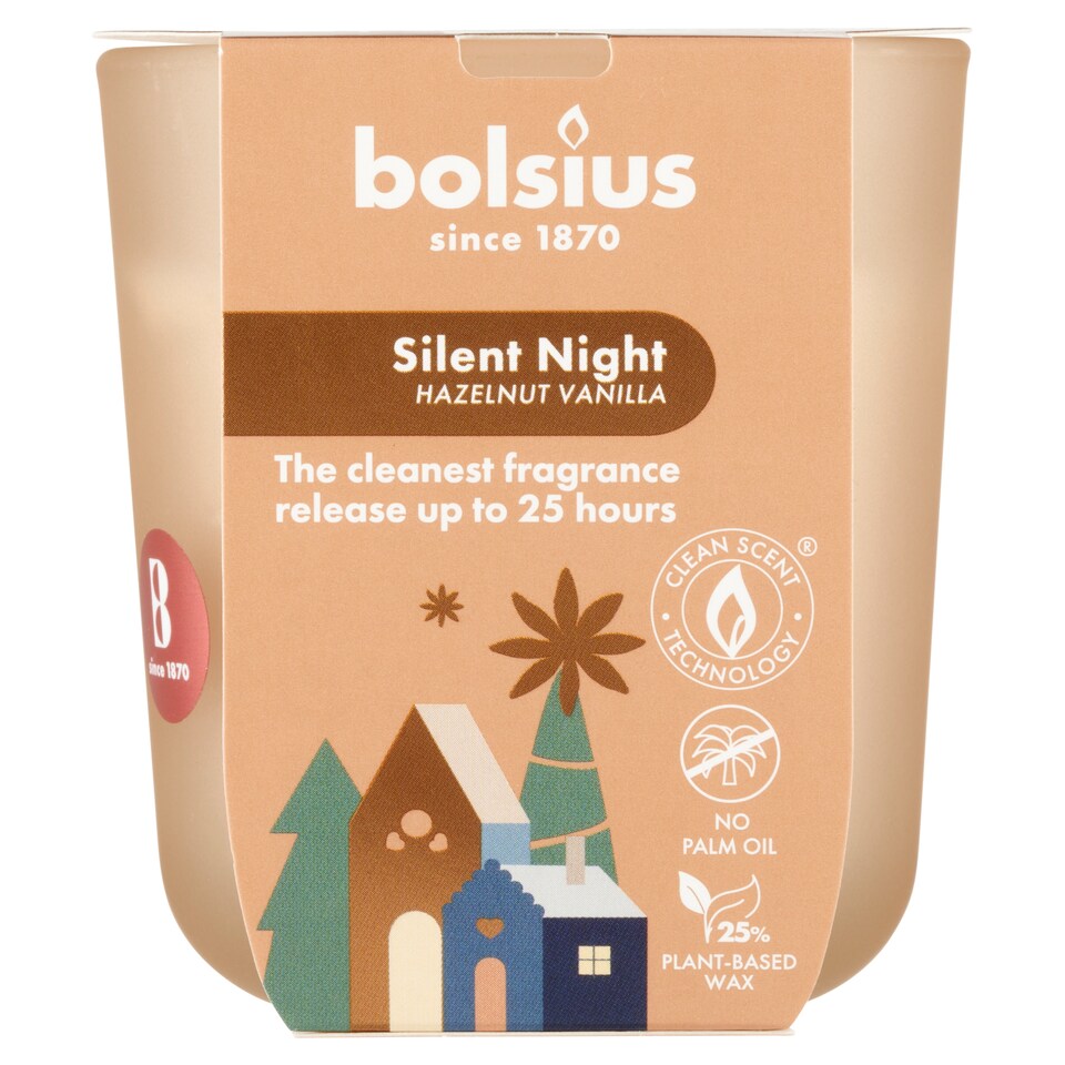 Bolsius Silent Night Hazelnut Vanilla Fragranced Candle