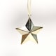 image 2 of Tesco Gold Star Hanging Christmas Decorations 4 Pack