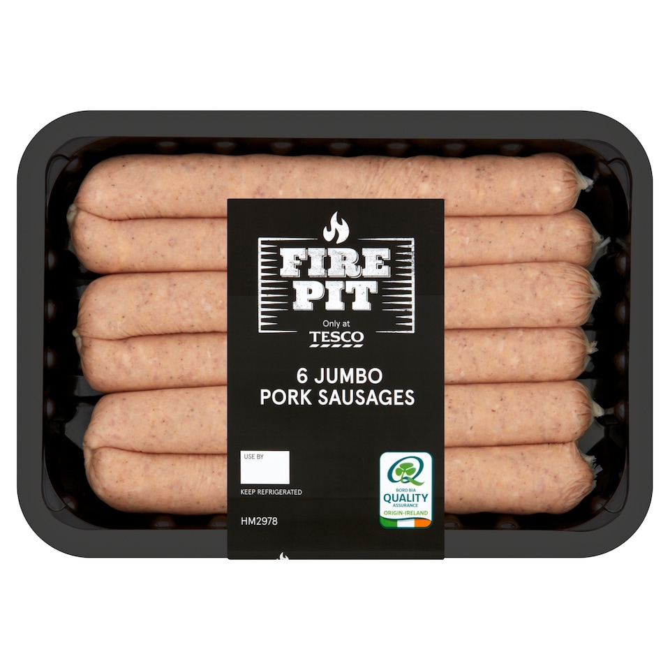 Tesco Fire Pit 6 Jumbo Sausages 600G