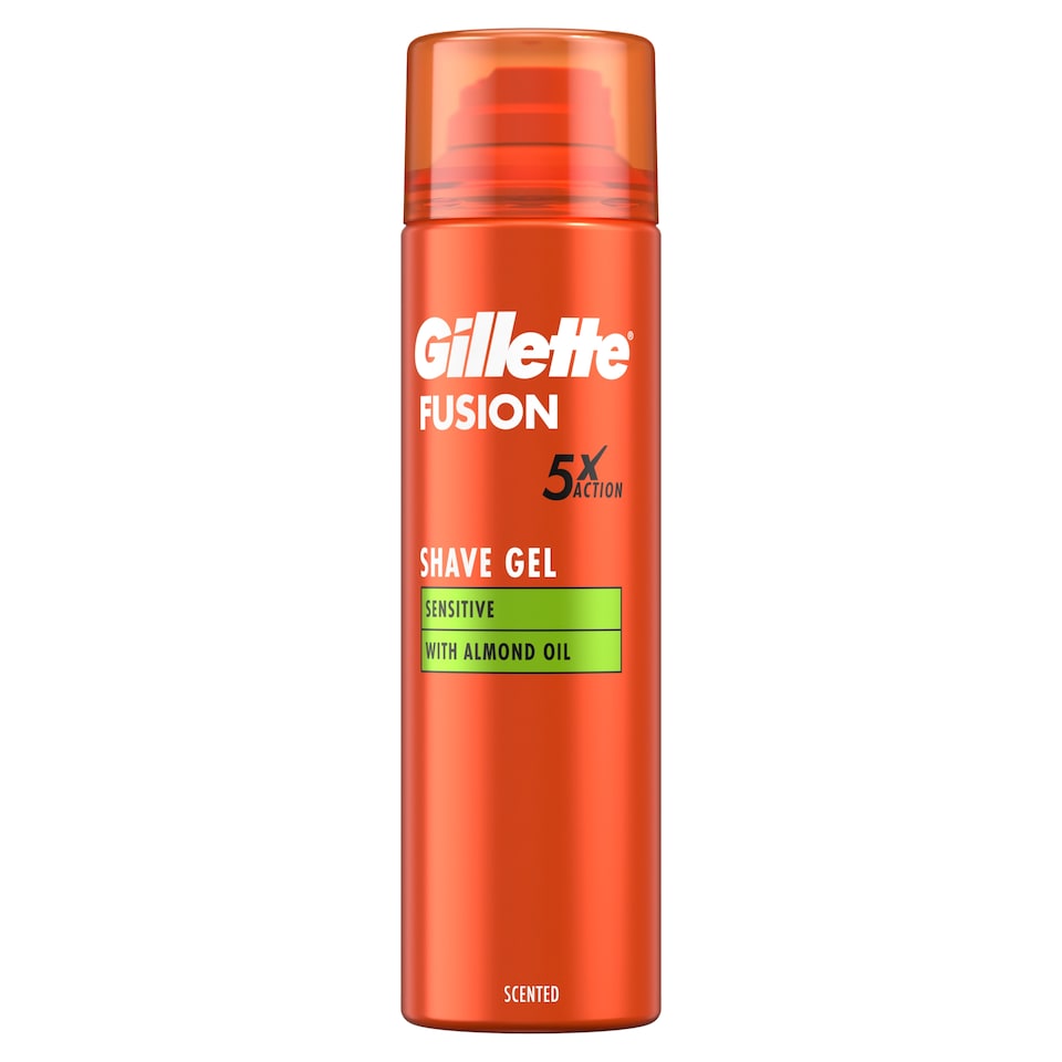 obrázok 1 z Gillette Fusion Gél Na Holenie S Mandľovým Olejom, Na Citlivú Pokožku, 200ml