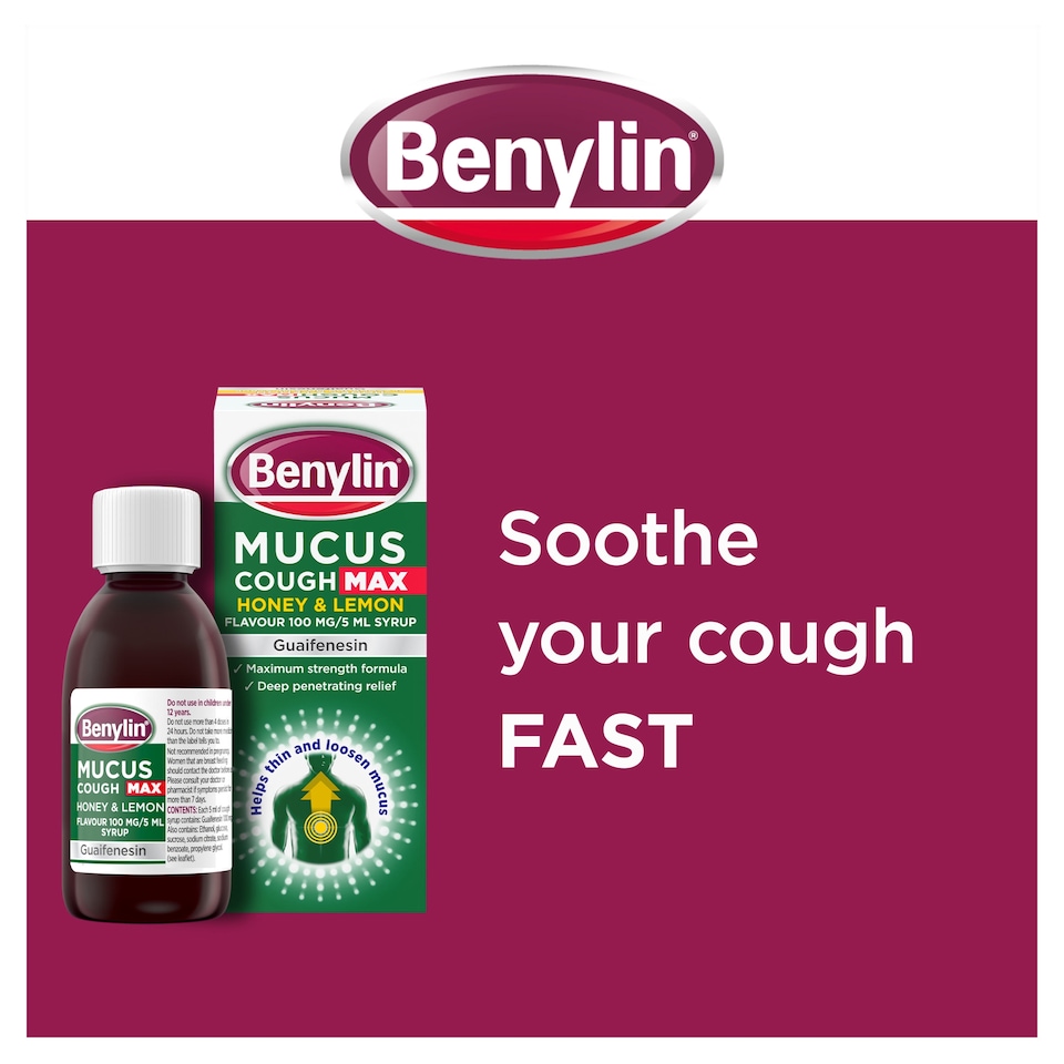 image 1 of Benylin Mucus Cough Max Syrup - Honey & Lemon 150ml