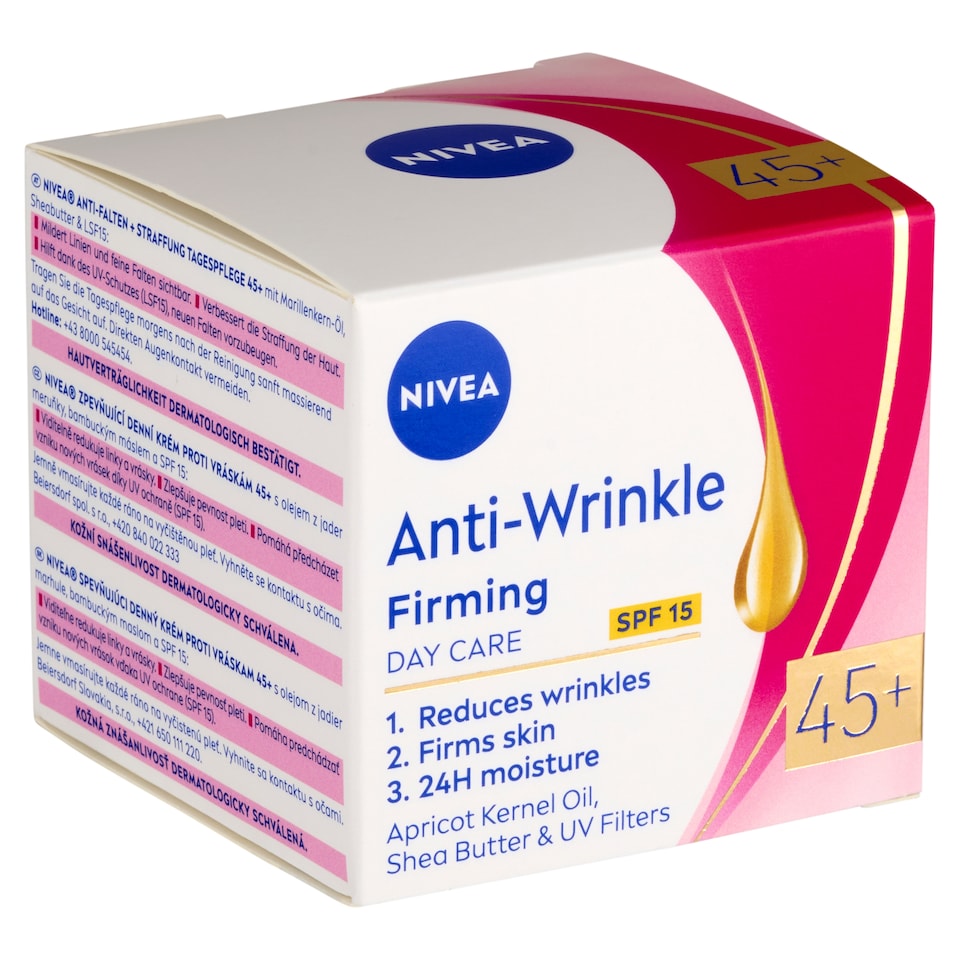 NIVEA Anti-Wrinkle Firming nappali arckrém 45+ SPF15 50 ml  1. kép