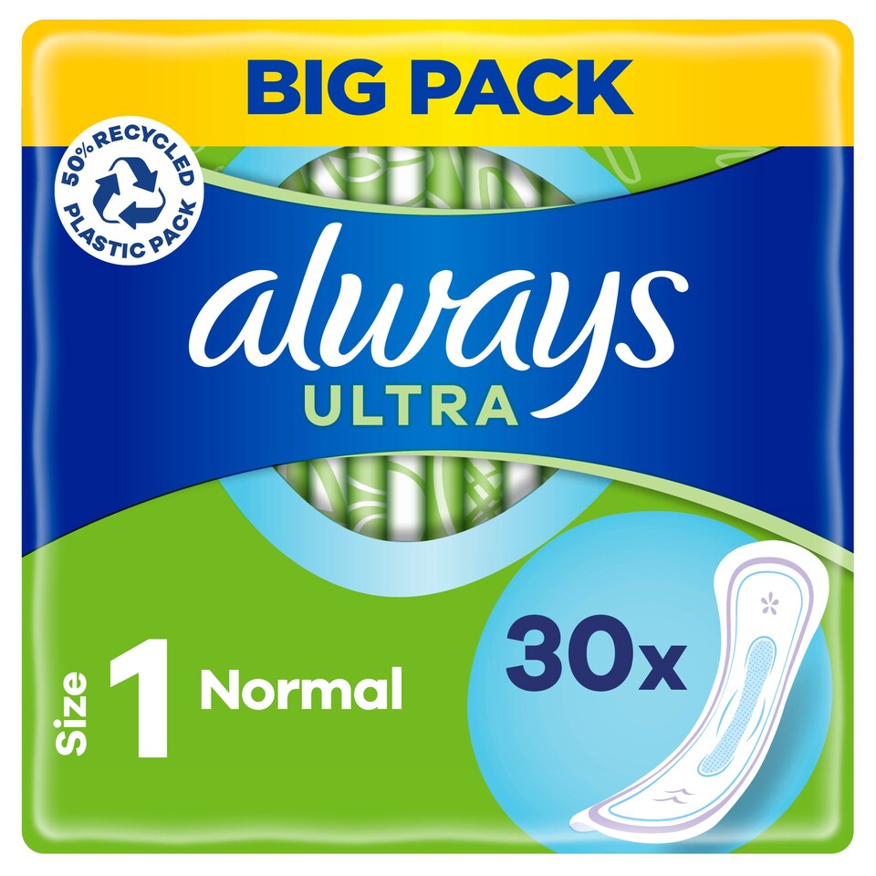 image 1 of Always Ultra Normal Size 1 Sanitary Towels 30