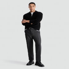 F&F Ribbed Half Zip Jumper in Black