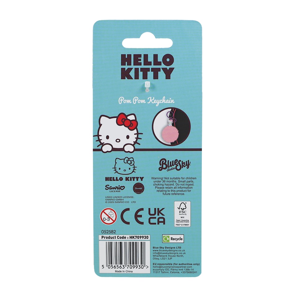 image 1 of Hello Kitty Pom Pom Keyring Christmas Gift