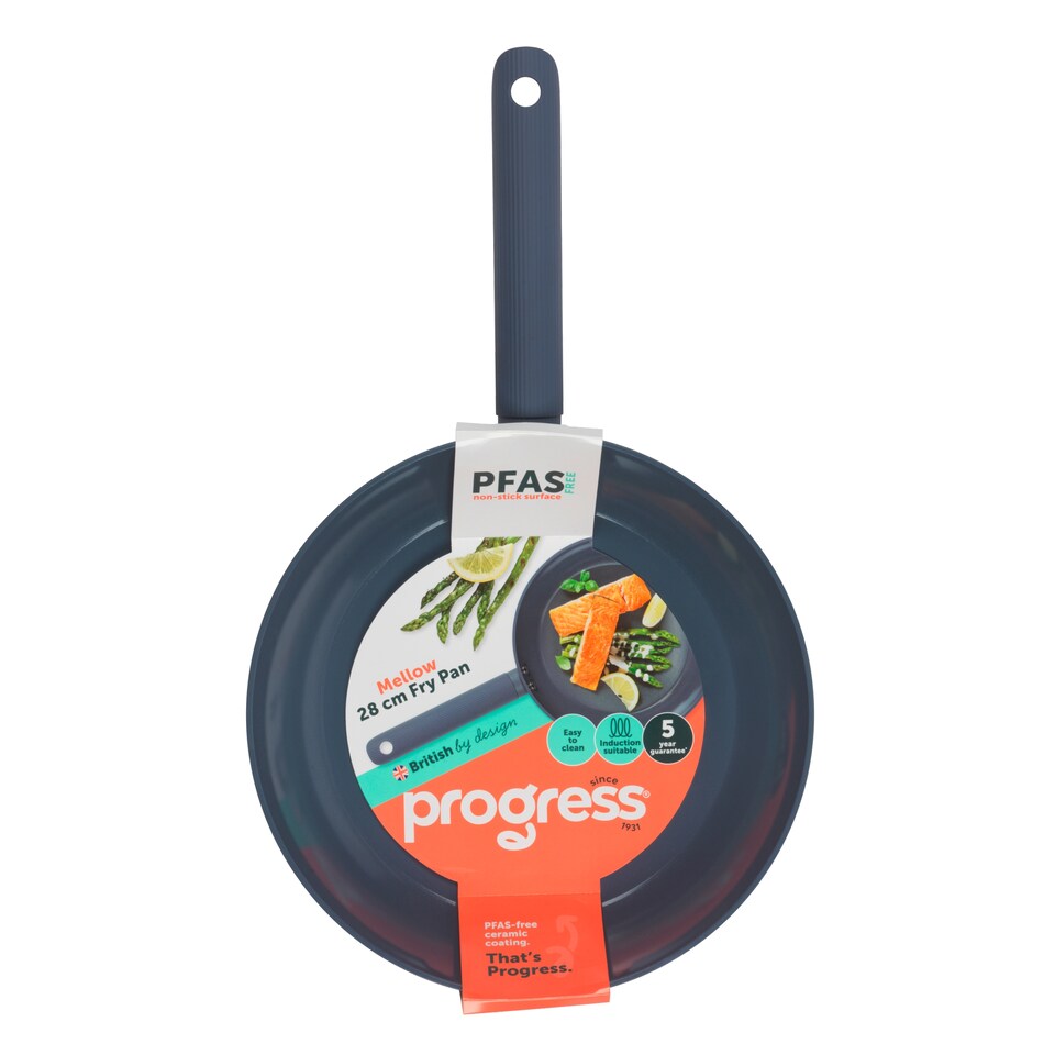 image 1 of Progress Mellow Blue Non-Stick 28cm Frying Pan