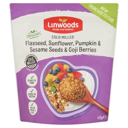 Linwoods Flax Sunflwr,P/Seeds& Sesame Goji 425G Tesco Groceries