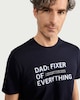image 1 of F&F Pure Cotton Dad Slogan Short Pyjama Set in Multi