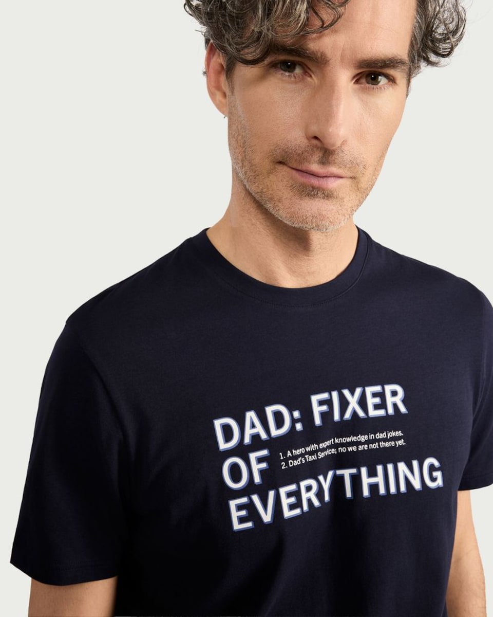 image 1 of F&F Pure Cotton Dad Slogan Short Pyjama Set in Multi