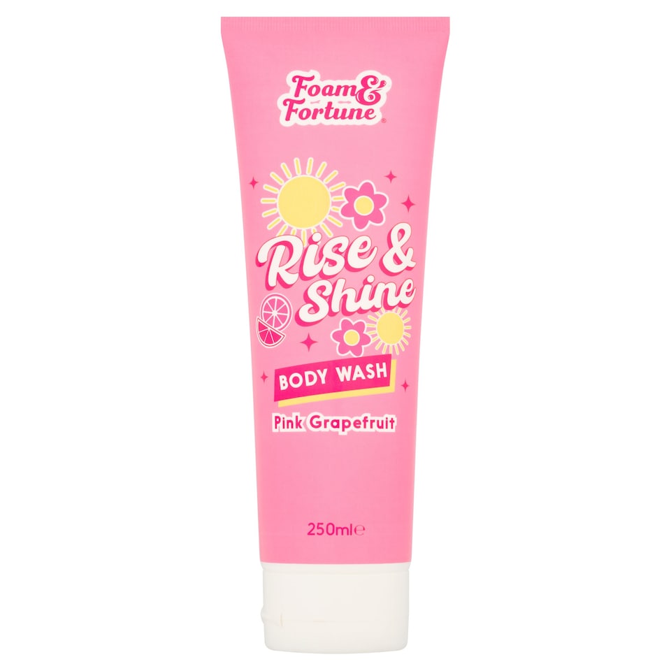 FOAM & FORTUNE RISE & SHINE BODY WASH PINK GRAPEFRUIT 250ML
