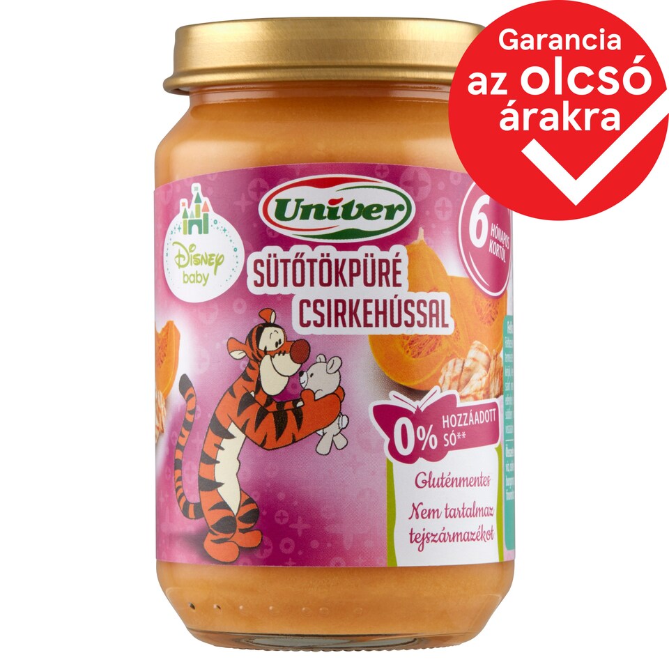 Univer sütőtökpüré csirkehússal bébiétel 6 hónapos kortól 163 g