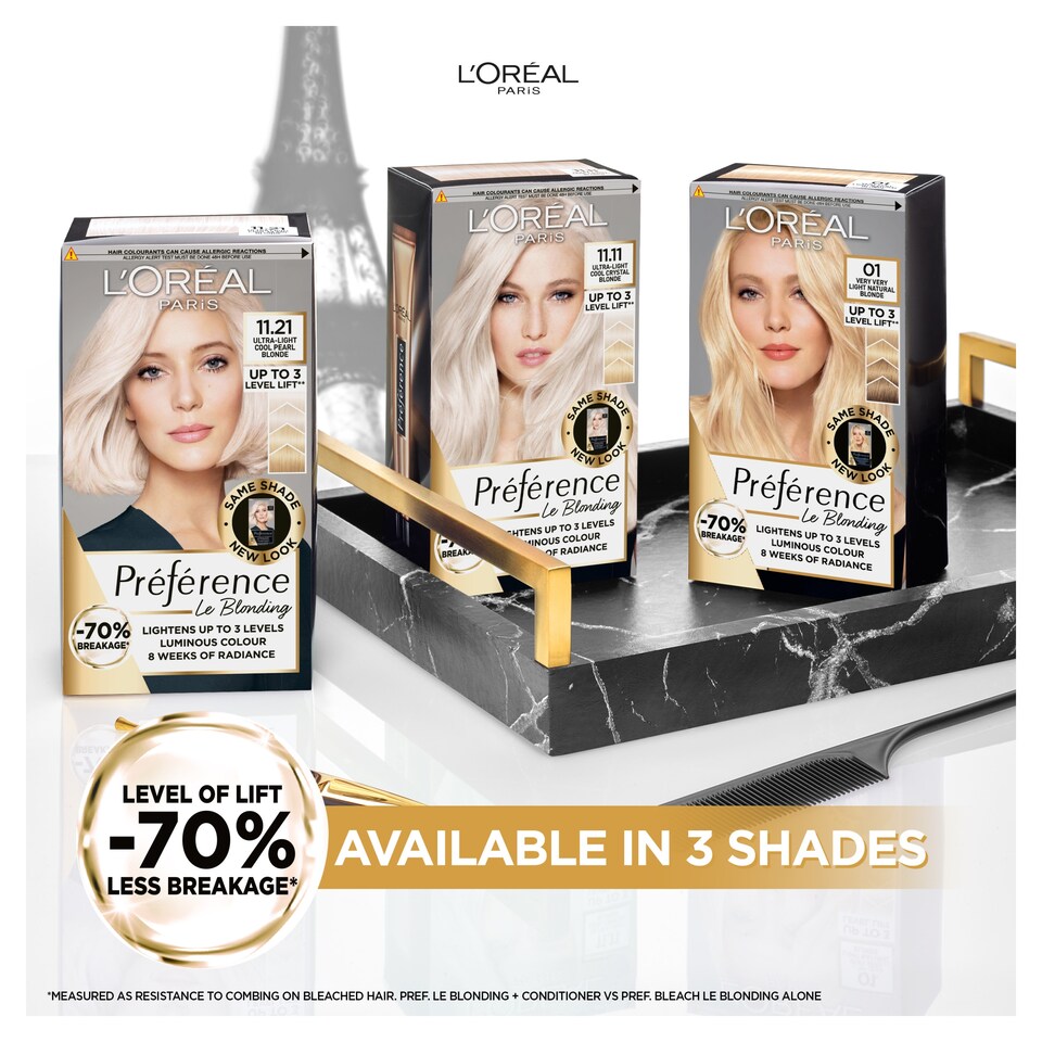 image 1 of L'Oreal Paris Preference 11.11 Venice Ultra-Light Crystal Blonde Permanent Hair Dye