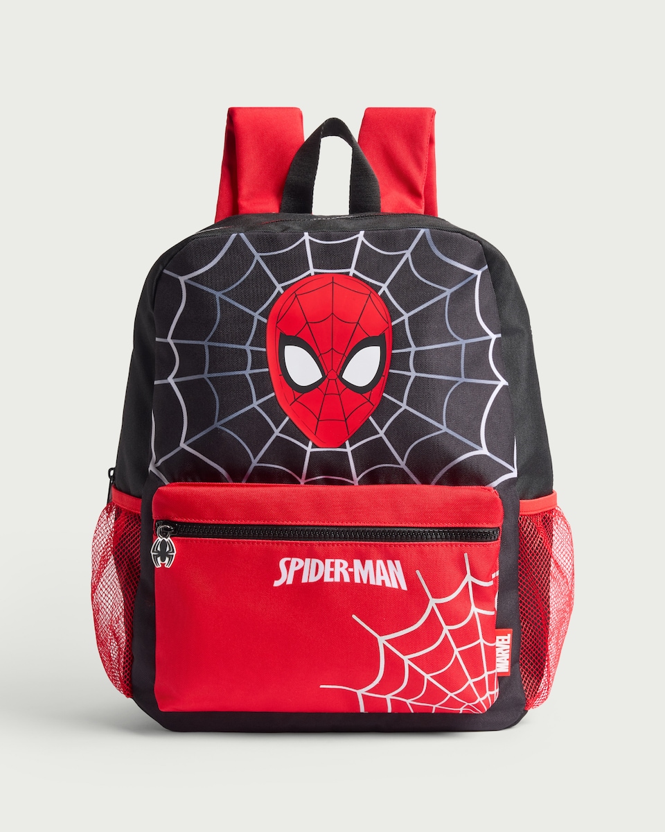 image 1 of Marvel Spider-Man Web Print Backpack in Red