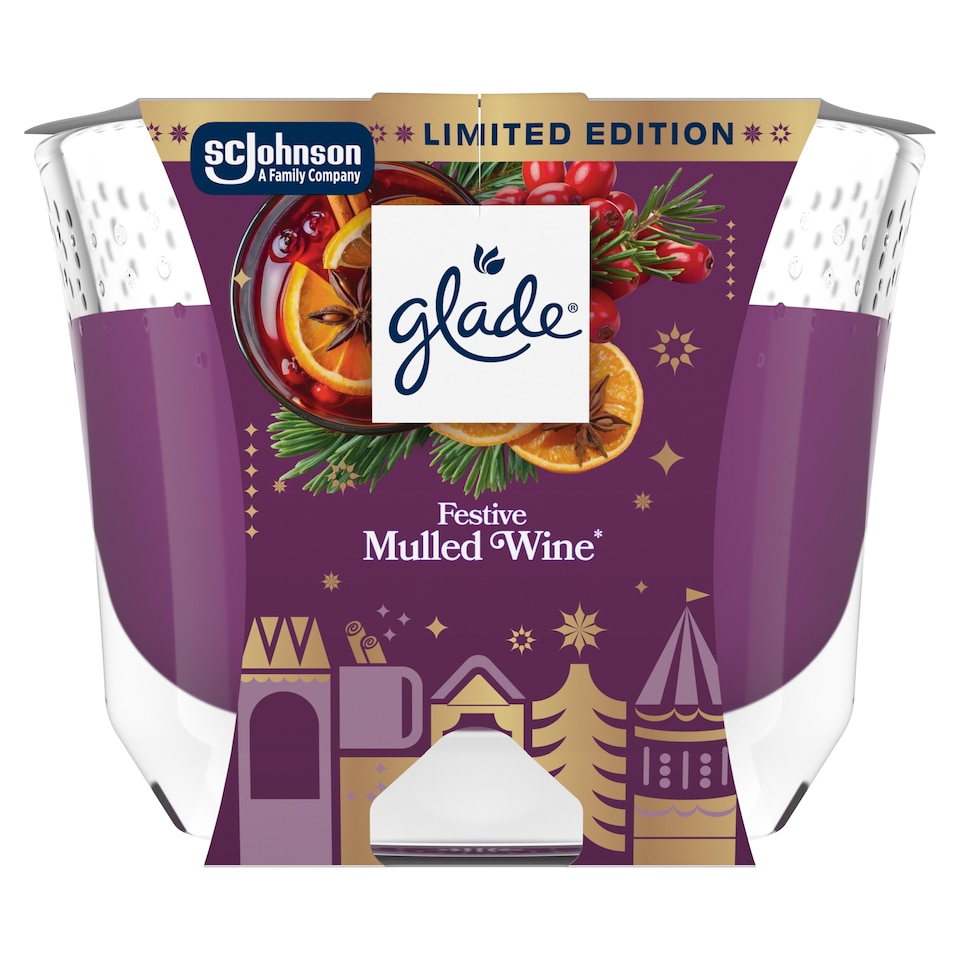 Glade Festive Mulled Wine óriás illatgyertya 204 g