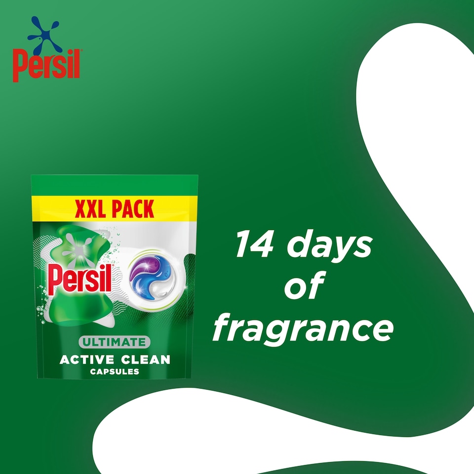 image 1 of Persil Ultimate Active Clean Laundry Washing Detergent Capsules 44 Washes 928g