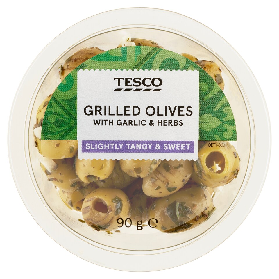Tesco Grilled Olives with Garlic and Herbs 90 g