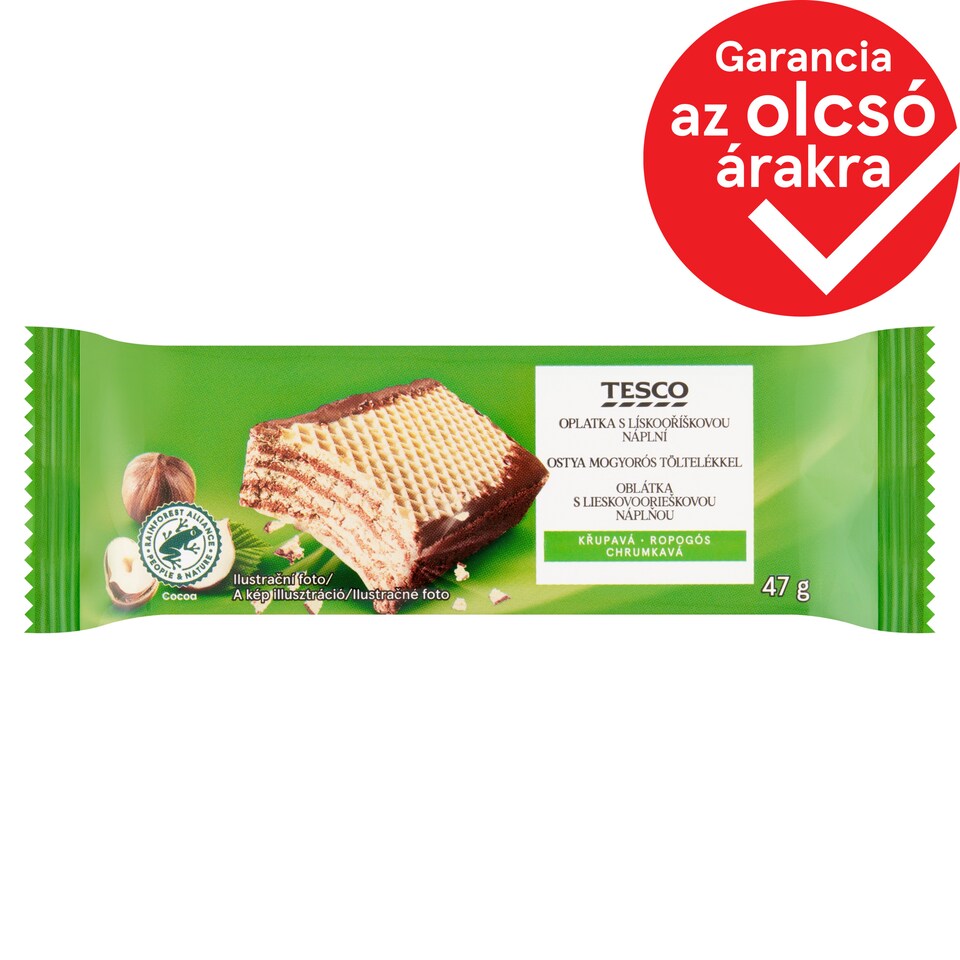 Tesco mogyorós krémmel töltött ostya 47 g