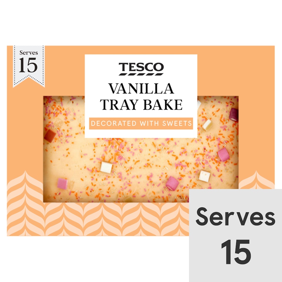 Tesco Vanilla Party Tray Bake