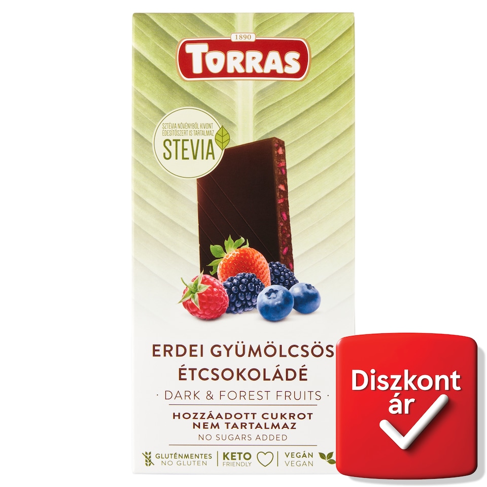 Torras erdei gyümölcsös étcsokoládé 125 g  1. kép