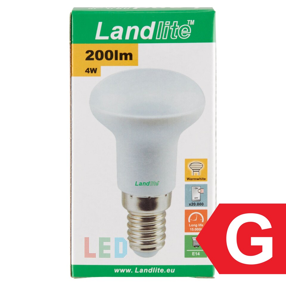 Landlite R50 200 lm 4 W E14 3000K LED izzó  1. kép