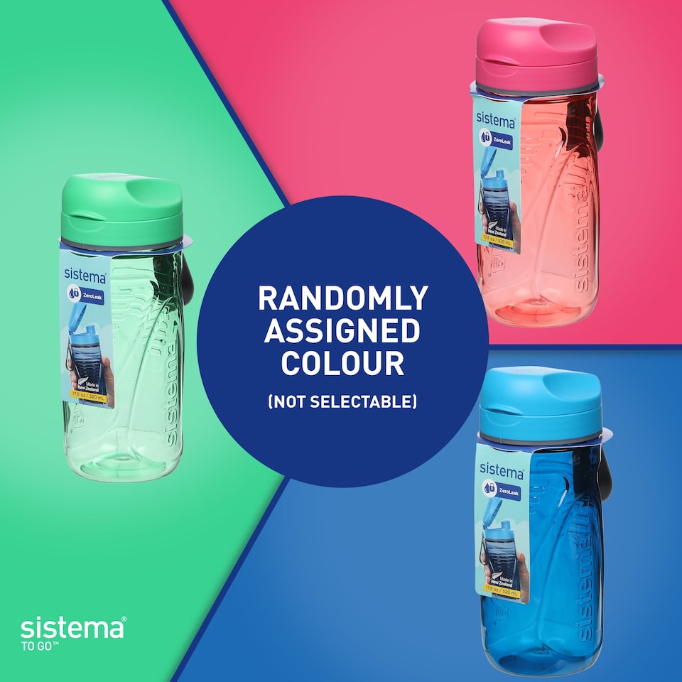 image 1 of Sistema Hybrid Quick Chug Water Bottle Assorted 520ml