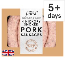 Tesco Finest 4 Hickory Smoked Pork Sausages 440g