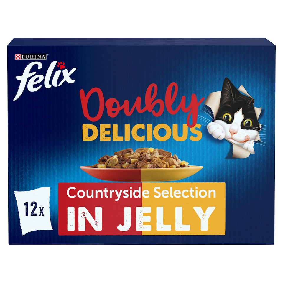 image 1 of Felix Doubly Delicious Meat Selection in Jelly Wet Cat Food 12x85g