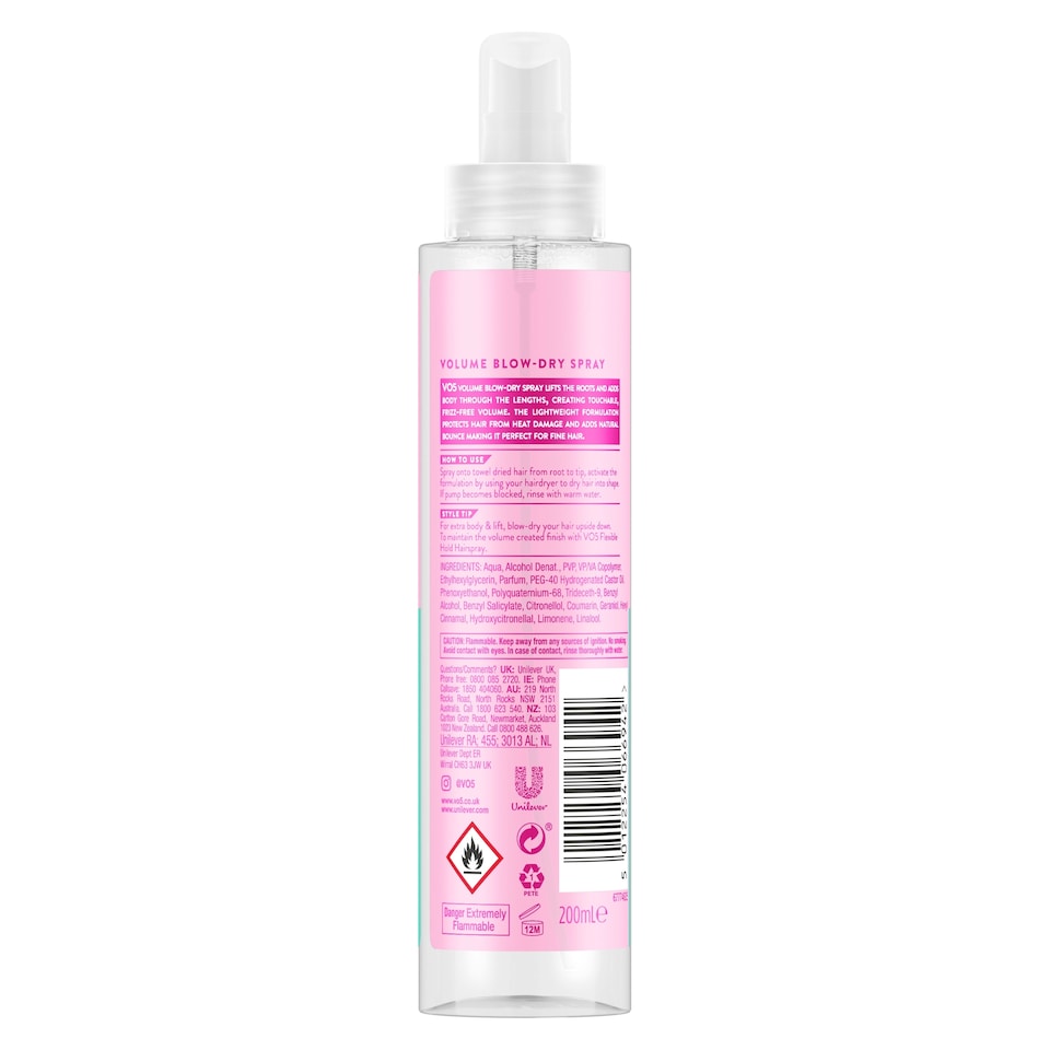 image 1 of Vo5 Plump It Up Amplifying Blow Dry Lotion 200Ml