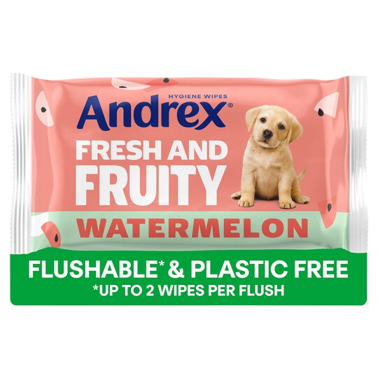 Andrex Fresh And Fruity Watermelon Fragranced Hygiene Wipes 30 Pack