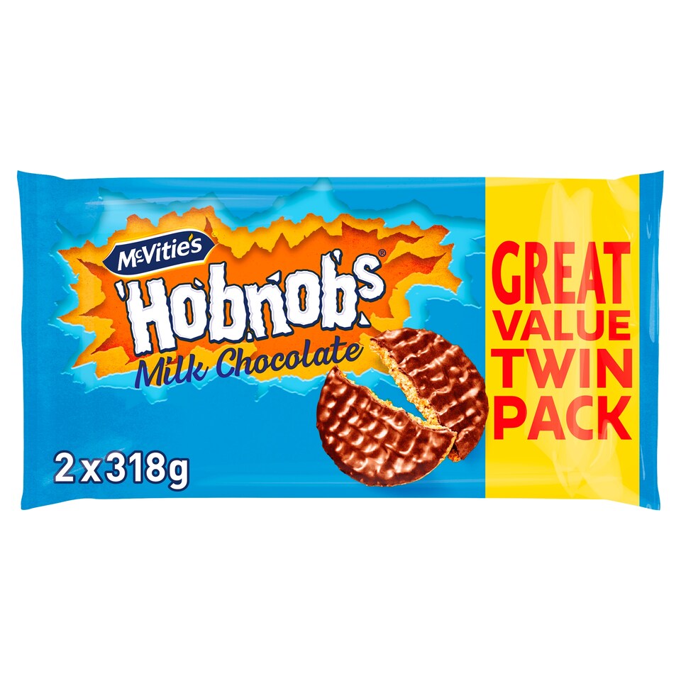 image 1 of Mcvitie's Milk Chocolate Hobnobs 2X318g