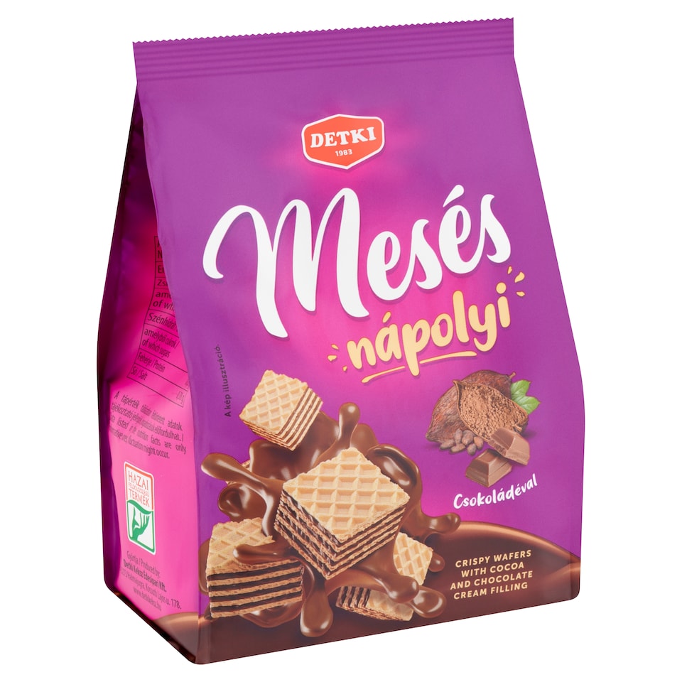 Detki Mesés Nápolyi kakaós-csokoládés krémmel töltött ostya 180 g