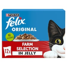 FELIX ORIGINAL Farm Selection in Jelly Wet Cat Food 12x85g