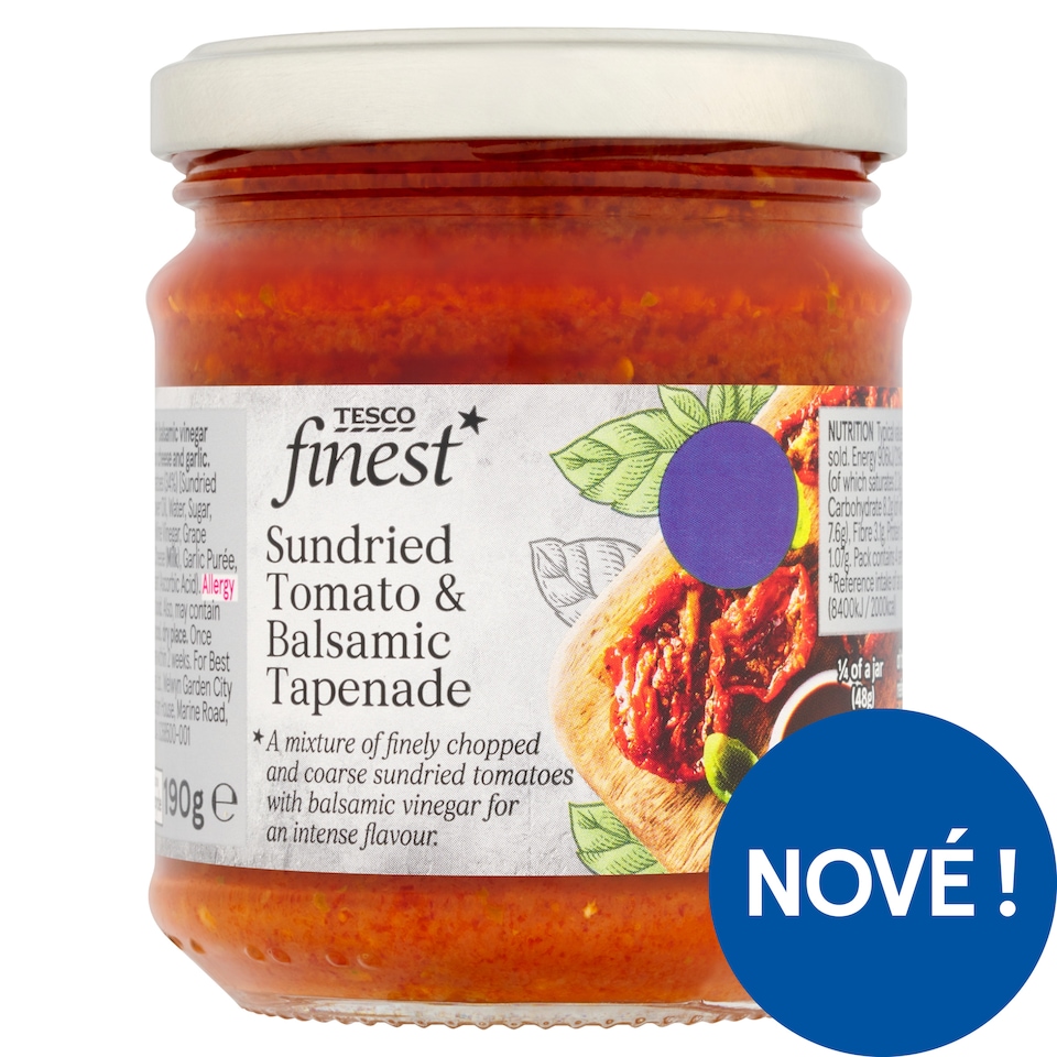 Obrázek 1 pro produkt Tesco Finest Pomazánka z rehydratovaných sušených rajčat a balzamikového octa 190g