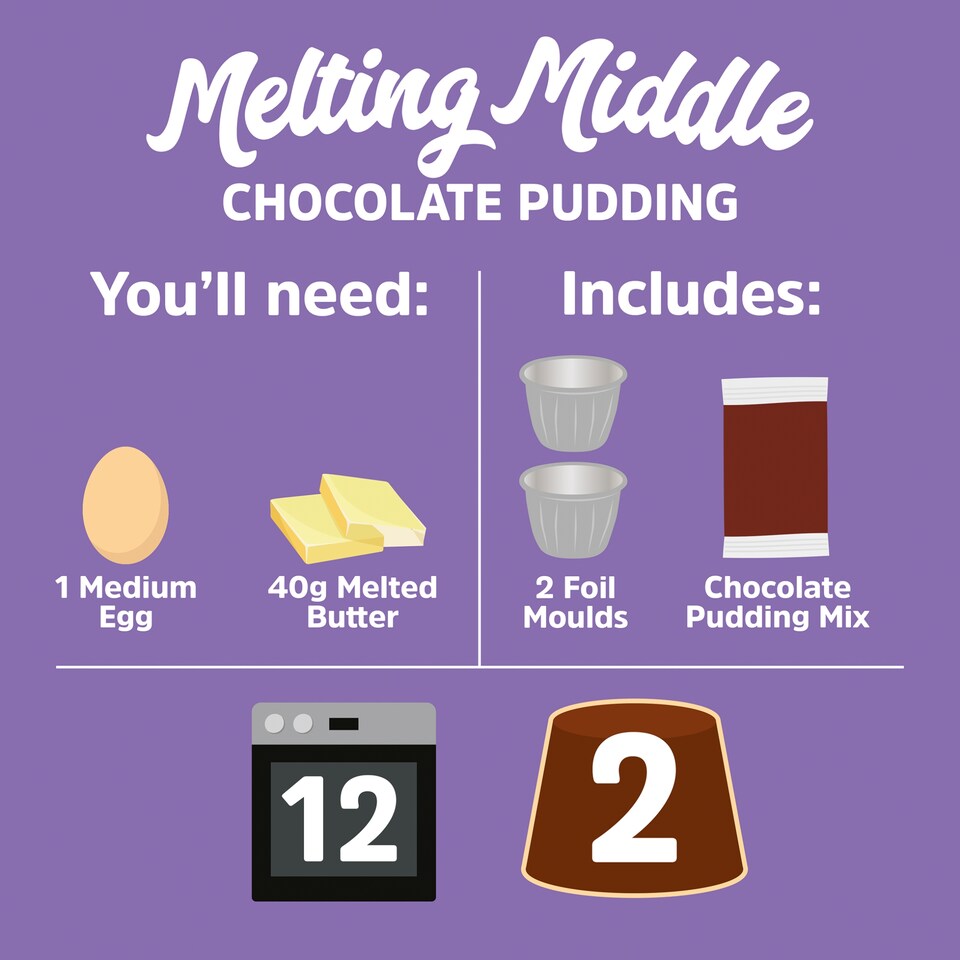 image 1 of Dr Oetker Melt In The Middle Chocolate Pudding Baking Mix 140G