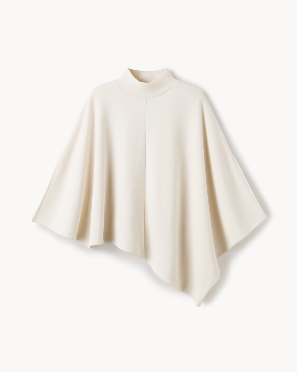 image 1 of F&F High Neck Cape Top in Cream