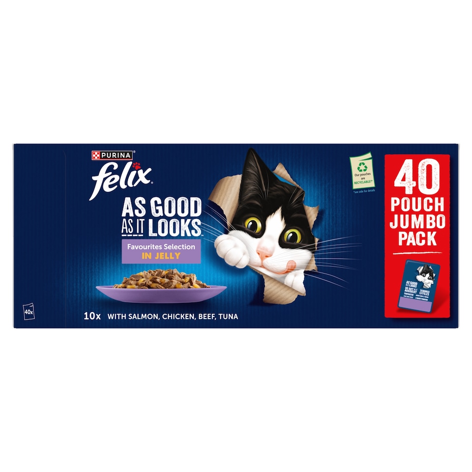image 1 of Felix As Good As It Looks Favourites Selection in Jelly Wet Cat Food 40x85g