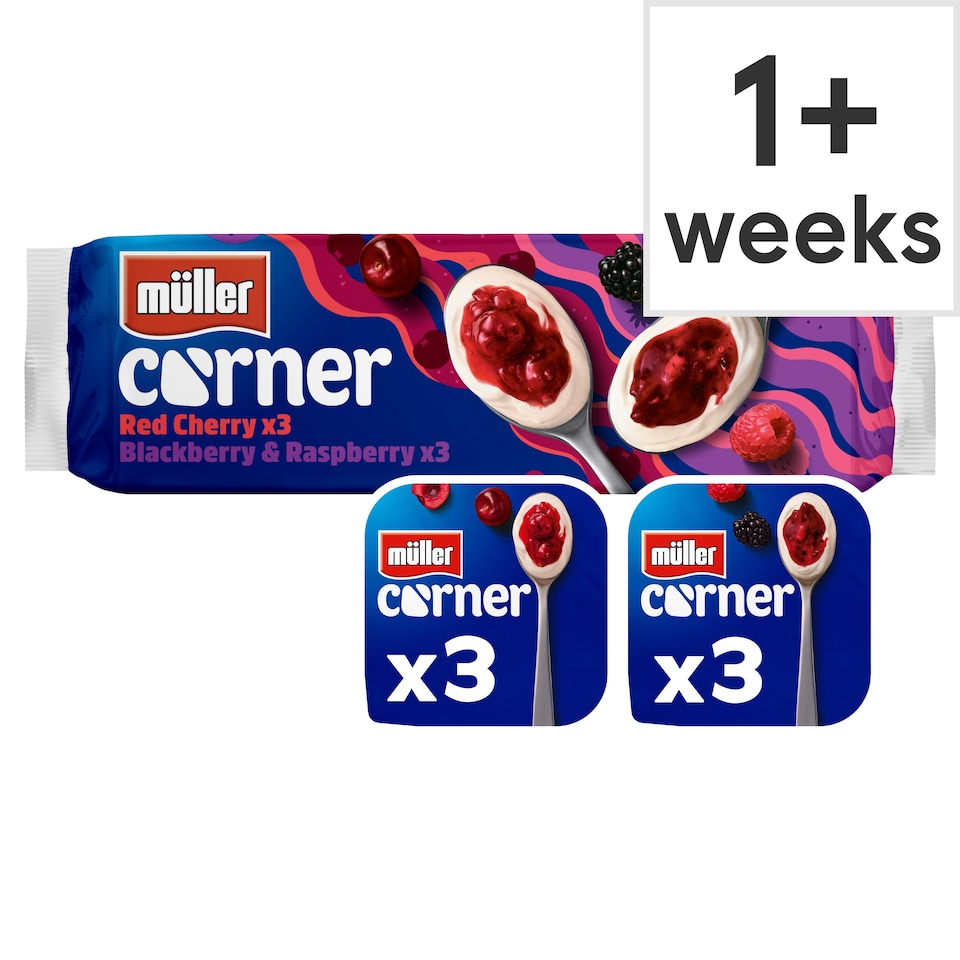 image 1 of Muller Corner Red Fruits & Blackberry Yogurts 6 X 136G