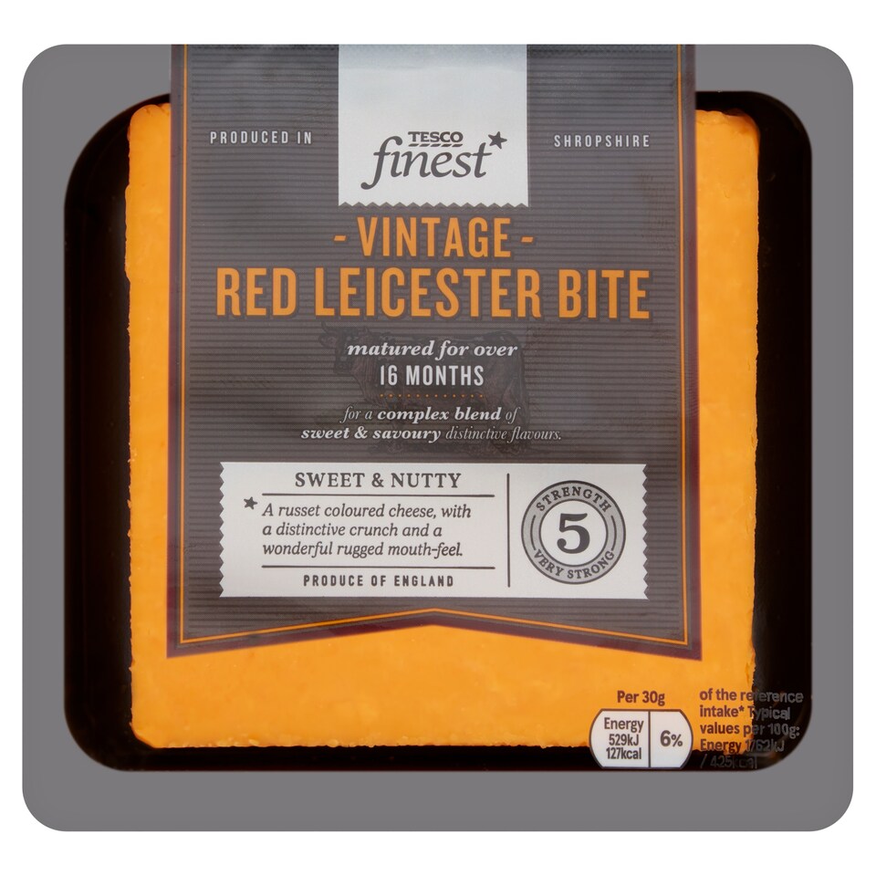 Tesco Finest Vintage Red Leicester Cheese tvrdý plnotučný sýr 200g