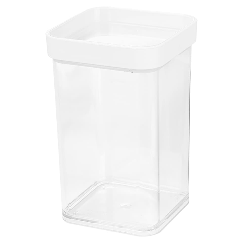 Tesco Push Top Food Storage White 1L