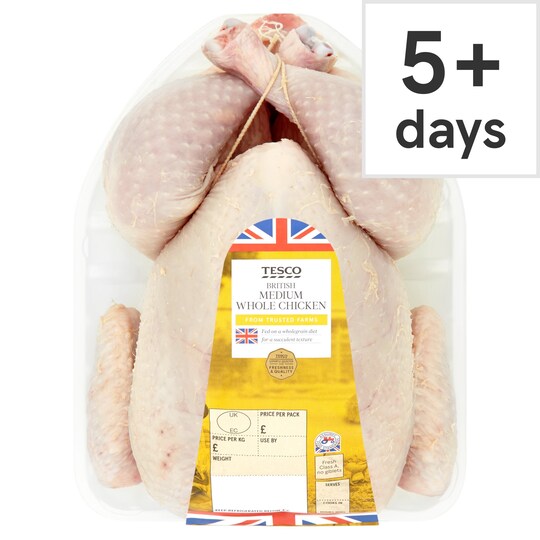 Tesco British Whole Medium Chicken 1.31.5Kg Tesco Groceries