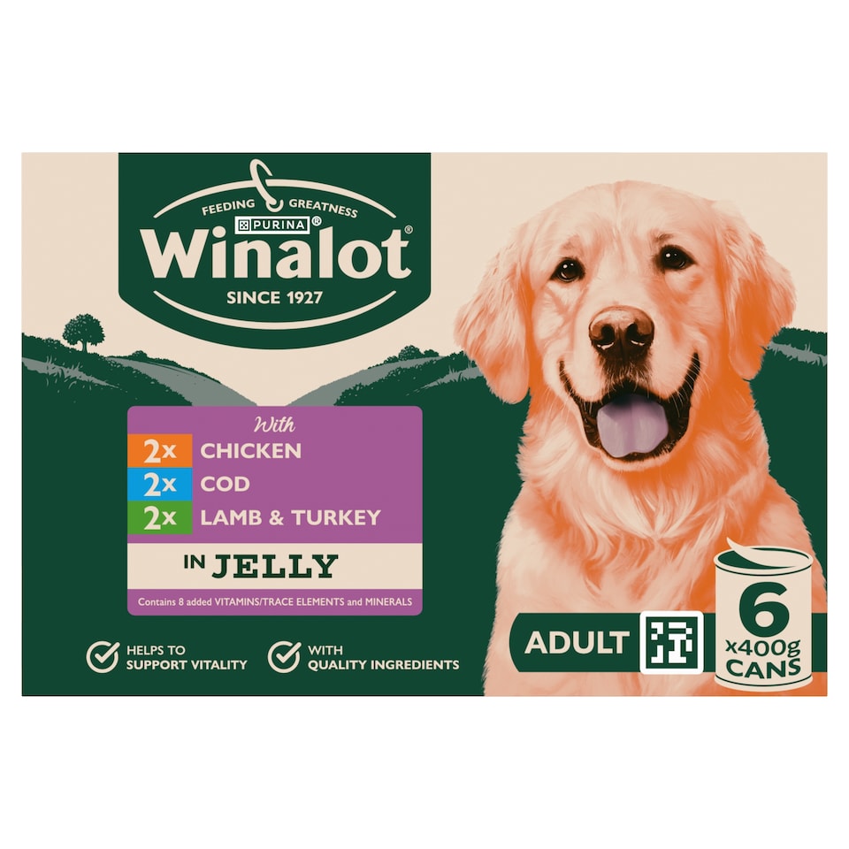 image 1 of WINALOT® Classics Mixed in Jelly Wet Dog Food 6x400g