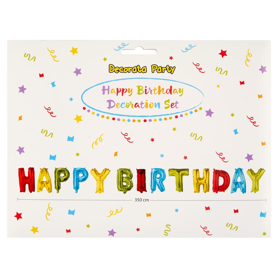 Decorata Party Happy Birthday sada ozdob na večírky 350 cm