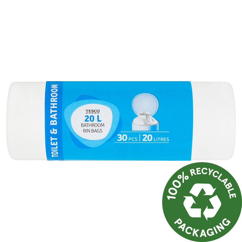 Tesco Bathroom Bin Bags 20 L 30 pcs