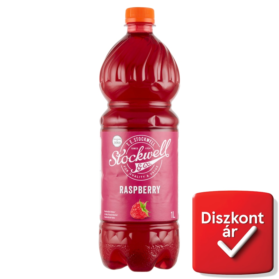 Stockwell & Co. málnaízű italkoncentrátum édesítőszerrel 1 l
