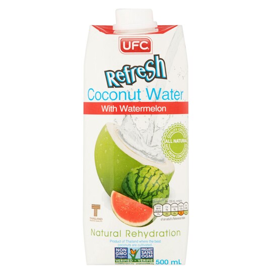 Ufc Refresh 100 Coconut Water With Watermelon 500Ml Tesco Groceries