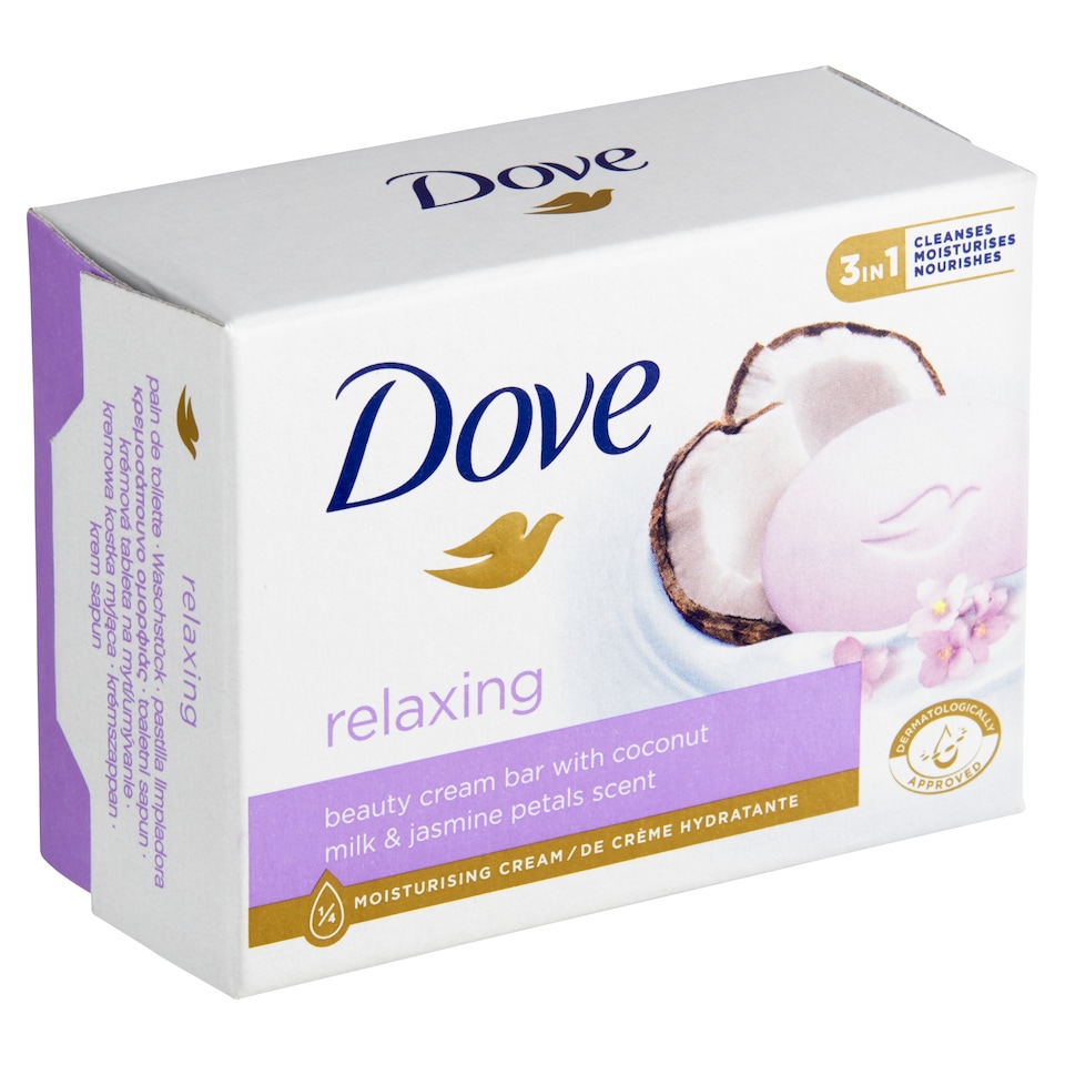 Obrázek 1 pro produkt Dove Relaxing Kokosové mléko a jasmín Krémová tableta 90g