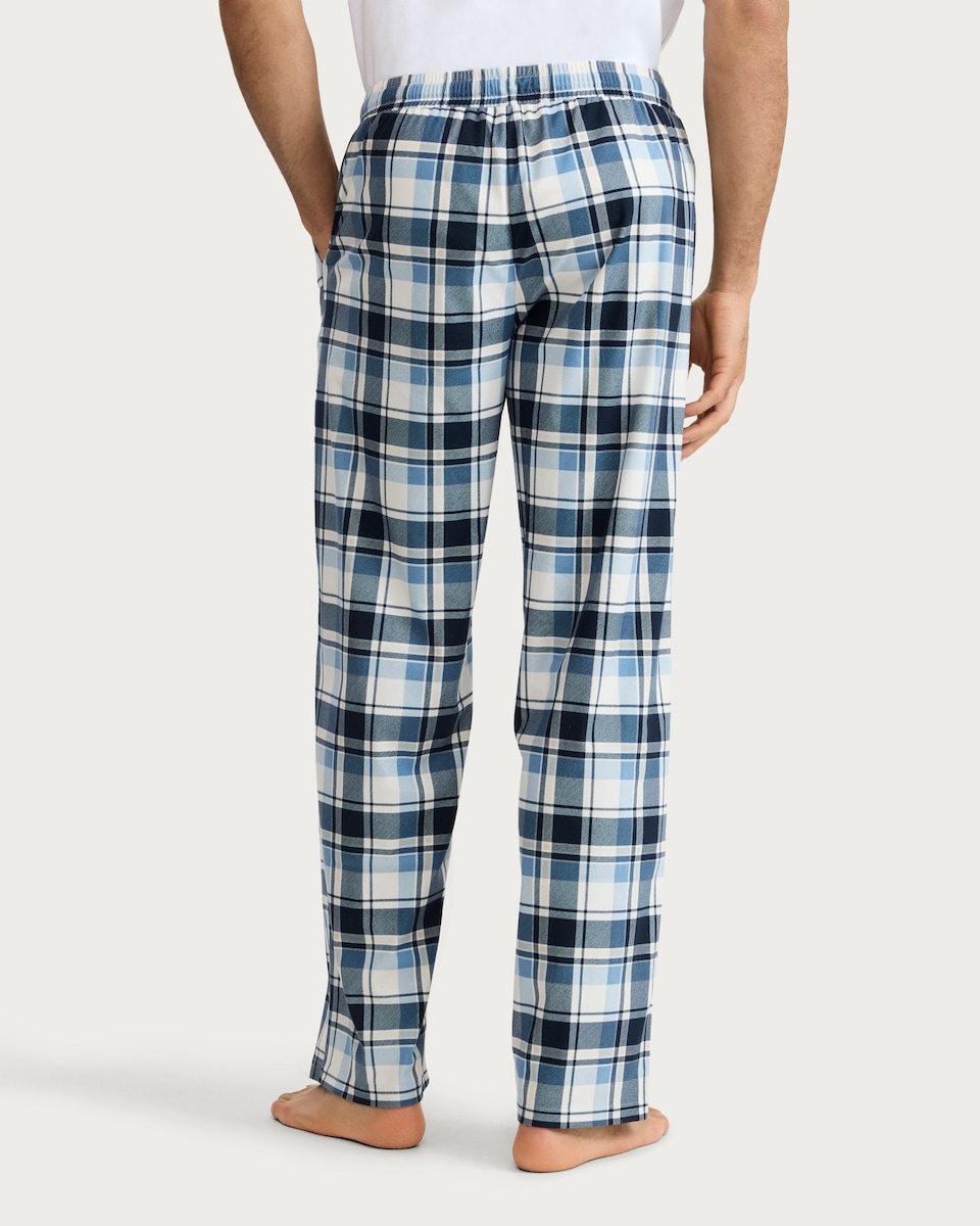 image 1 of F&F Fleece Check Print Drawstring Pyjama Bottoms in Multi